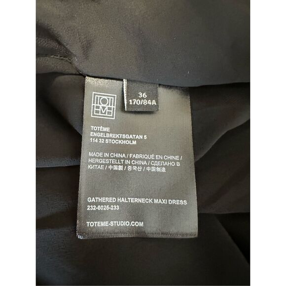 NWT TOTEME Gathered Halterneck Maxi Dress Size 36(U4) $900 - Picture 10 of 11